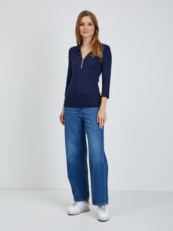 Orsay Temno modra majica s tričetrtinskimi rokavi ORSAY