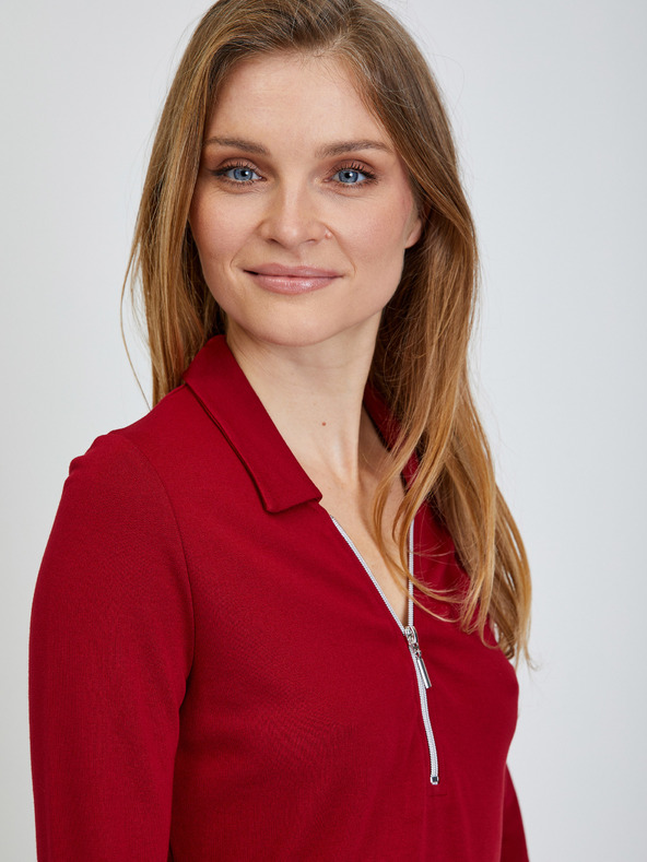 Orsay Rdeča majica s tričetrtinskimi rokavi ORSAY