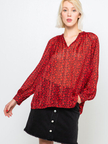 CAMAIEU Rdeča vzorčasta bluza CAMAIEU