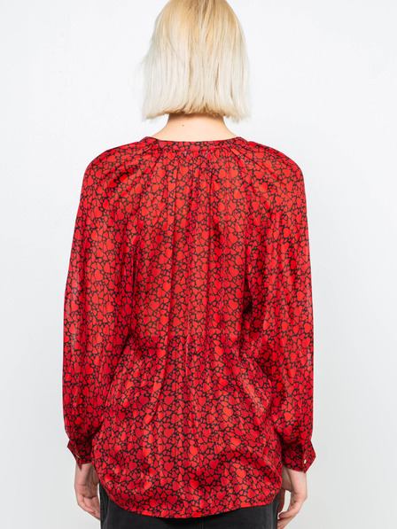 CAMAIEU Rdeča vzorčasta bluza CAMAIEU