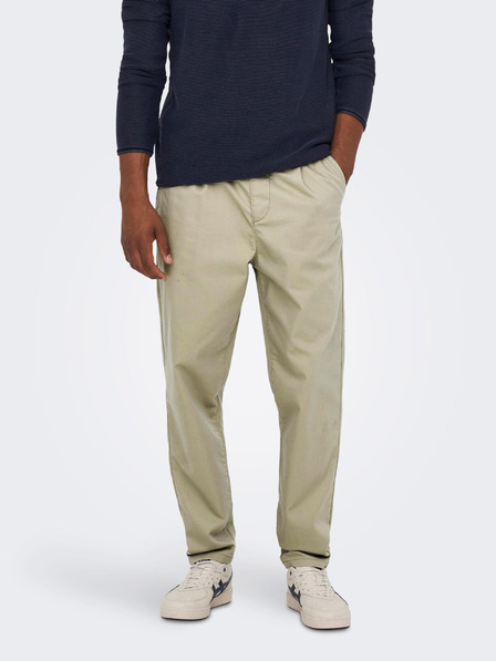 ONLY & SONS Bež hlače chino ONLY & SONS Dew