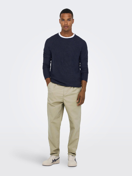 ONLY & SONS Bež hlače chino ONLY & SONS Dew