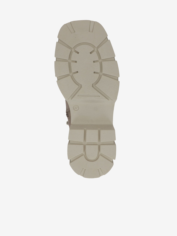 Caprice Bež ženski izolirani usnjeni škornji Caprice