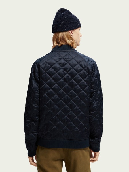 Scotch & Soda Temno modra moška vzorčasta jakna Scotch & Soda