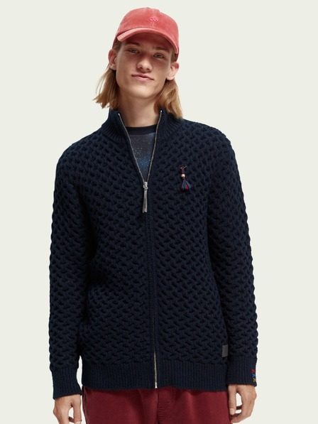 Scotch & Soda Temno moder moški pulover Scotch & Soda