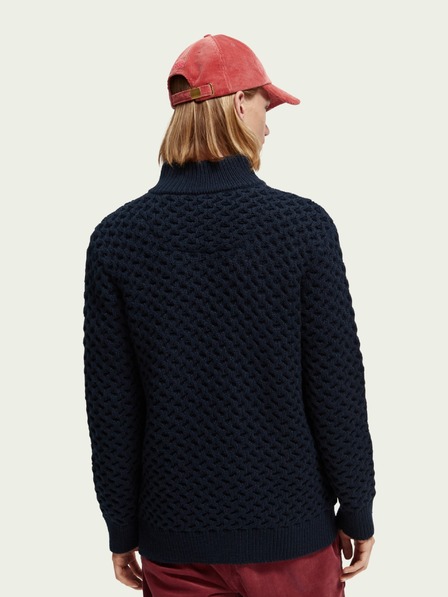 Scotch & Soda Temno moder moški pulover Scotch & Soda