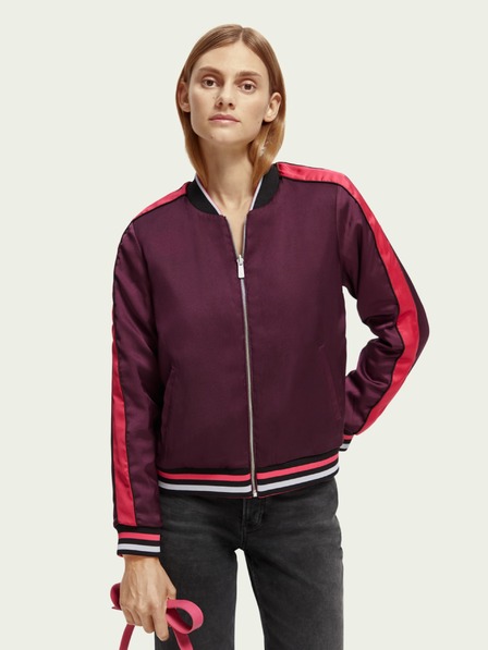Scotch & Soda Vijolična ženska vzorčasta obojestranska jakna Scotch & Soda