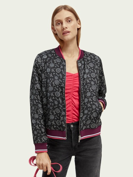 Scotch & Soda Vijolična ženska vzorčasta obojestranska jakna Scotch & Soda