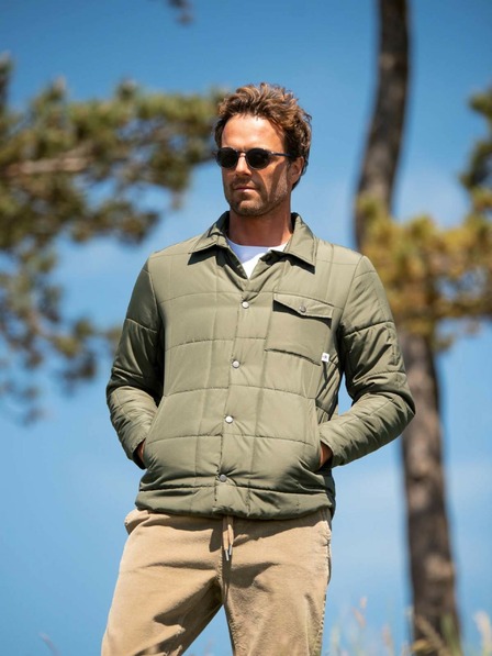 Brakeburn Kaki moška lahka srajčna jakna Brakeburn