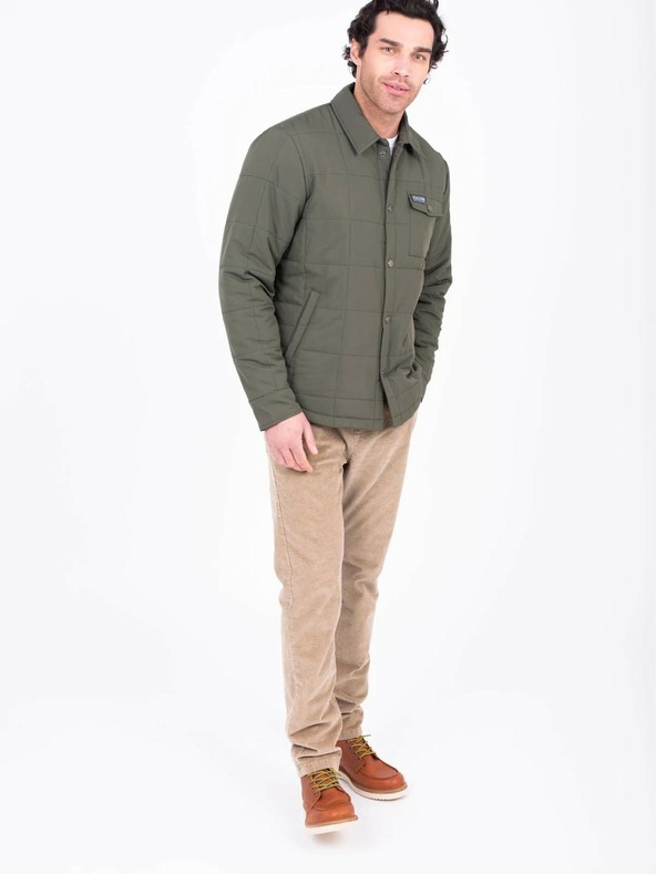 Brakeburn Kaki moška lahka srajčna jakna Brakeburn