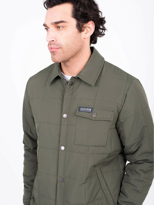 Brakeburn Kaki moška lahka srajčna jakna Brakeburn