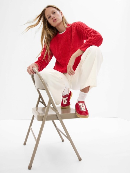 GAP Pleteni pulover z vzorcem GAP