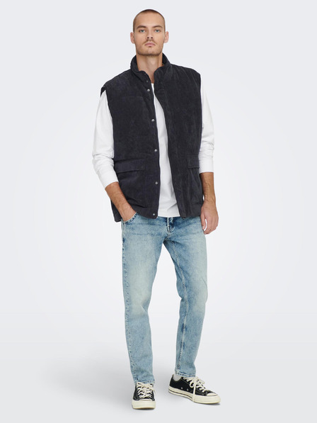 ONLY & SONS Temno modra moška jopica iz manšeta ONLY & SONS Cash