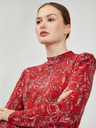 Orsay Rdeča ženska vzorčasta majica z dolgimi rokavi ORSAY Paisy