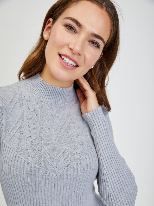 Orsay Svetlo siv ženski rebrast pulover ORSAY