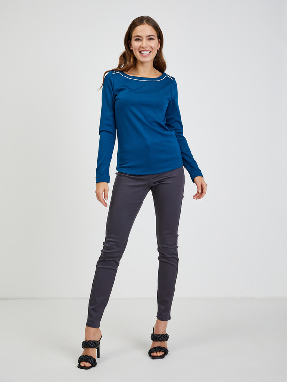 Orsay Temno modra ženska majica s kratkimi rokavi ORSAY