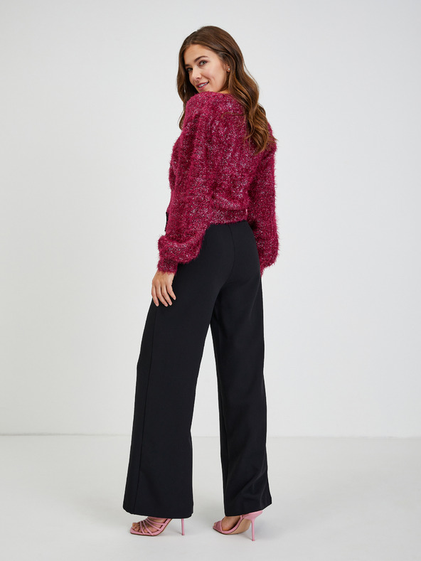 Orsay Vinsko rdeč ženski kardigan s kovinskimi vlakni ORSAY