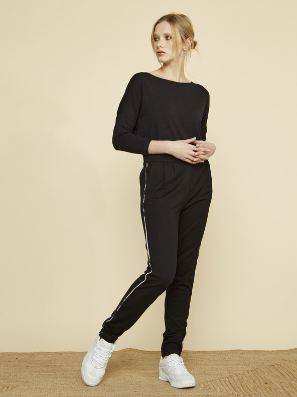 ZOOT.lab Črne ženske hlače ZOOT Baseline Xenia Stripe