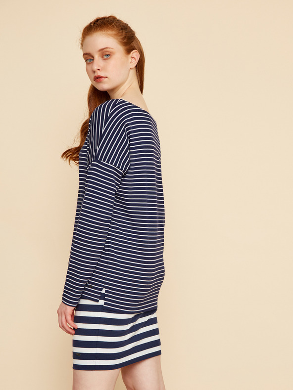 ZOOT.lab Temno modra črtasta osnovna ženska jopa ZOOT.lab Maja