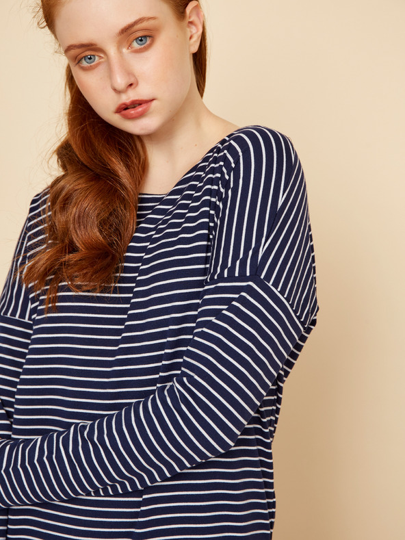ZOOT.lab Temno modra črtasta osnovna ženska jopa ZOOT.lab Maja