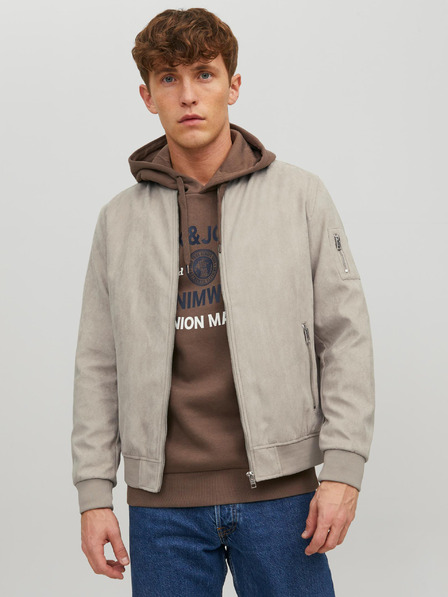 Jack & Jones Jack & Jones Rocky moška bež bombažna jopa iz semiša