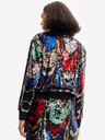 Desigual Rdeče-črni ženski bomber z bleščicami Desigual Sequin