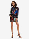 Desigual Rdeče-črni ženski bomber z bleščicami Desigual Sequin