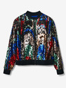 Desigual Rdeče-črni ženski bomber z bleščicami Desigual Sequin