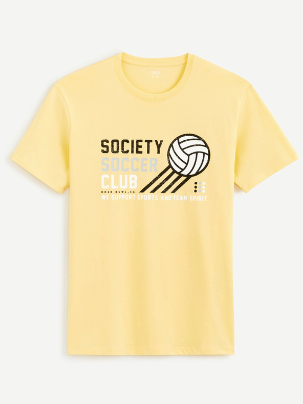 Celio Rumena majica s potiskom Celio Besporto