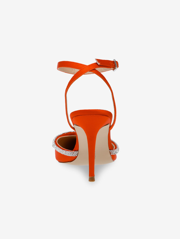 Steve Madden Oranžne ženske črpalke Steve Madden iz satena