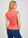 Orsay Oranžna ženska majica s čipko ORSAY