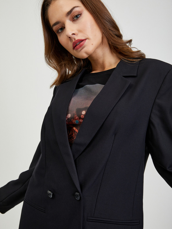 Tom Tailor Denim Črna ženska jakna prostega kroja Tom Tailor Denim