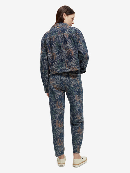 Scotch & Soda Temno modra ženska vzorčasta jakna iz džinsa Scotch & Soda