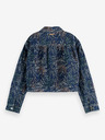 Scotch & Soda Temno modra ženska vzorčasta jakna iz džinsa Scotch & Soda