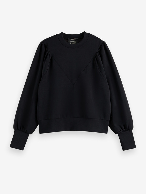 Scotch & Soda Črna ženska jopa z balonastimi rokavi Scotch & Soda