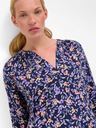 Orsay Vijoličasto-modra cvetlična bluza s tričetrtinskimi rokavi ORSAY
