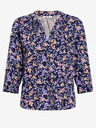 Orsay Vijoličasto-modra cvetlična bluza s tričetrtinskimi rokavi ORSAY