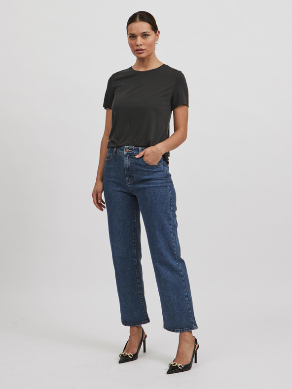 Vila Črna osnovna majica VILA Modala