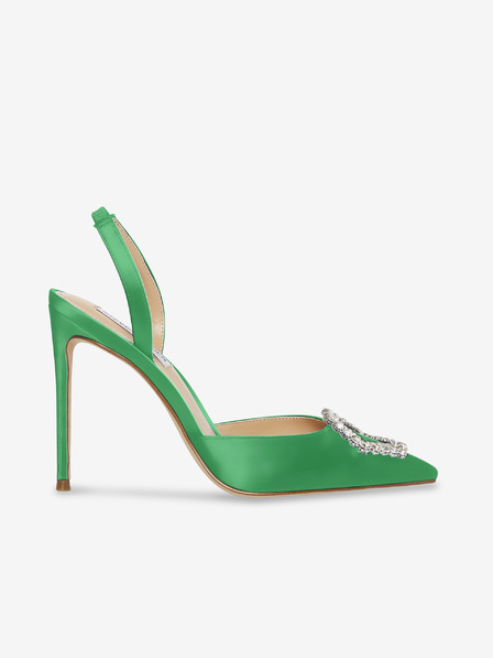 Steve Madden Zeleni satenski čevlji z visoko peto Steve Madden Vionnet