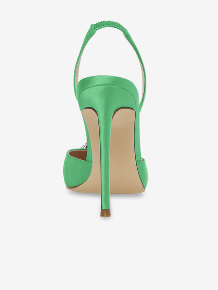 Steve Madden Zeleni satenski čevlji z visoko peto Steve Madden Vionnet