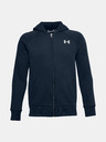 Under Armour Deški pulover Under Armour UA RIVAL COTTON FZ HOODIE-BLK