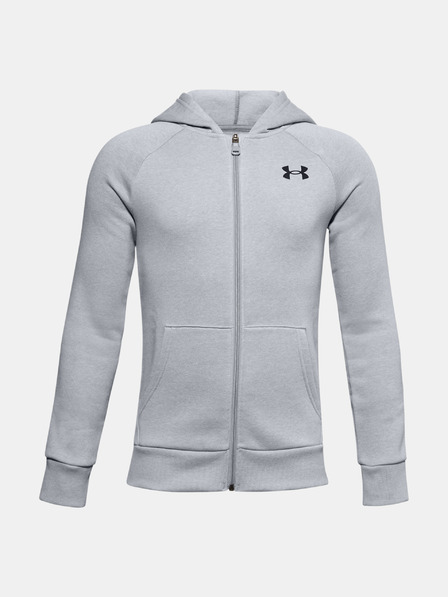 Under Armour Deški pulover Under Armour UA RIVAL COTTON FZ HOODIE-BLK