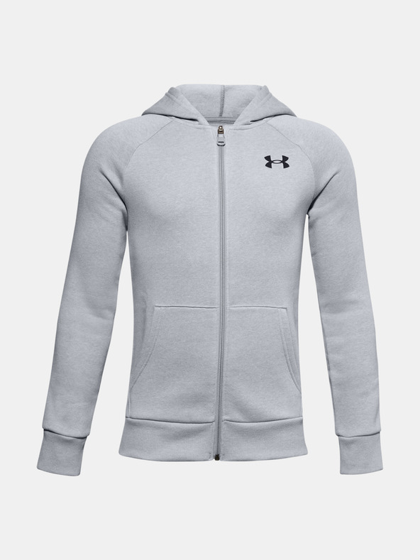 Under Armour Deški pulover Under Armour UA RIVAL COTTON FZ HOODIE-BLK