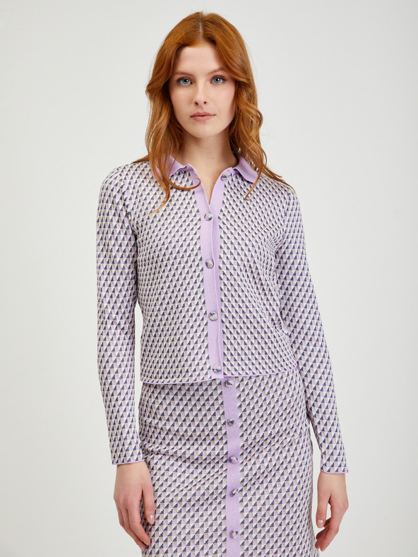 Orsay Svetlo vijoličast ženski vzorčast kardigan ORSAY