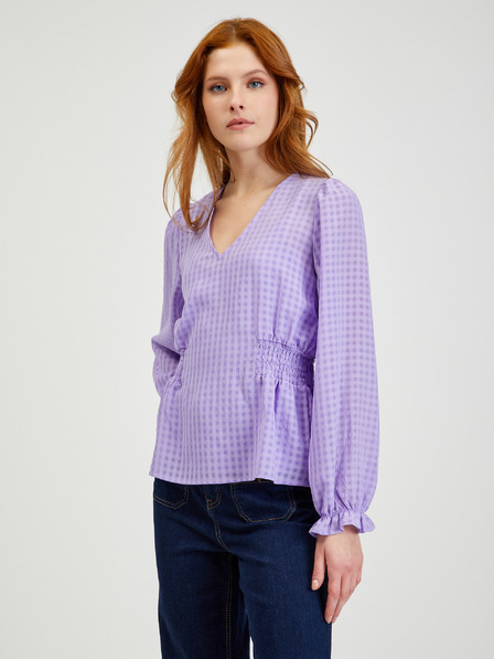 Orsay Svetlo vijoličasta ženska karirasta bluza ORSAY