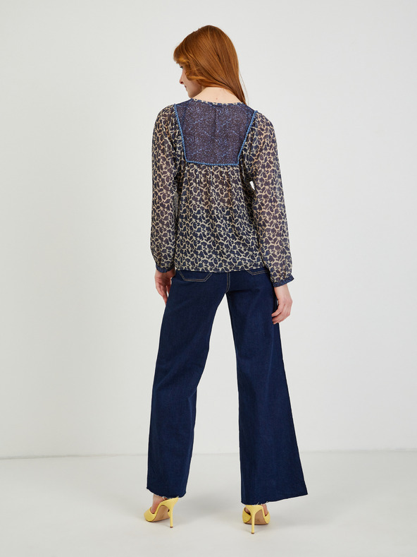 Orsay Temno modra ženska vzorčasta bluza ORSAY