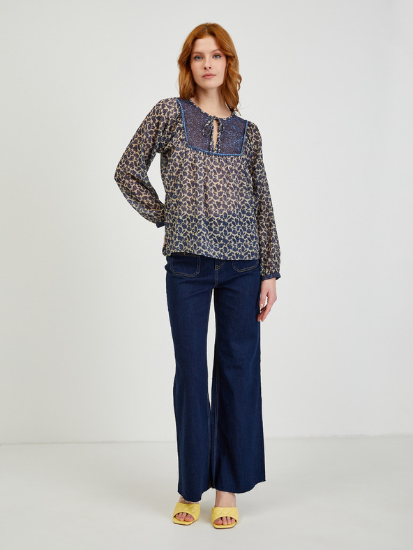 Orsay Temno modra ženska vzorčasta bluza ORSAY