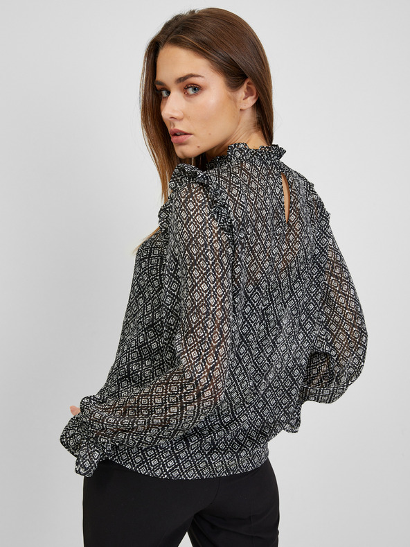 Orsay Črna ženska vzorčasta bluza ORSAY