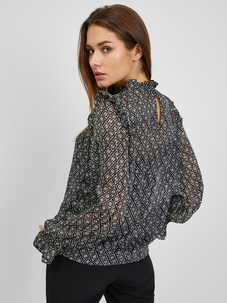 Orsay Črna ženska vzorčasta bluza ORSAY