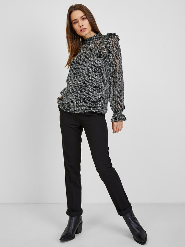 Orsay Črna ženska vzorčasta bluza ORSAY